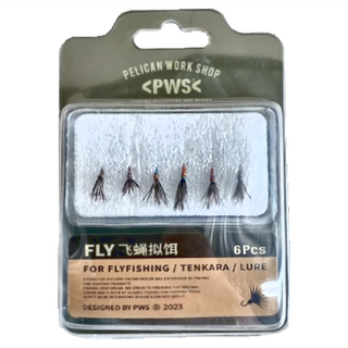 PWS 鵜鶘釣 飛蠅擬餌 16號 6個 輕量釣魚路亞, 炫彩降落傘 多色, 1組, 13g
