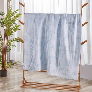 LoveCity 寢城之戀 裸睡系列 100%涼感紗 細緻柔軟冰絲 冰冰被(沐風/150x200公分), 1入, 沐風 藍色