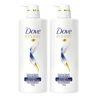 多芬深層修護潤髮乳，髮質修復專家系列，添加角蛋白修護因子，針對受損毛躁髮質, 700g, 2瓶