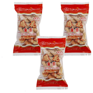 九福 台灣甜點 素食麻花, 純手工, 142g, 3包