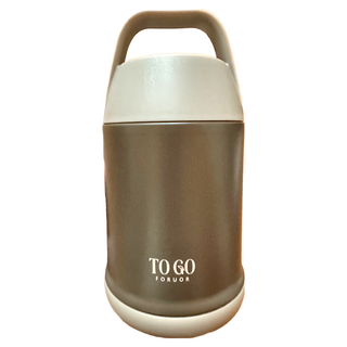 FORUOR 森沐 真空食物保溫罐提袋組, 咖啡色, 500ml, 1組