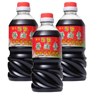 屏大 薄鹽醬油膏 560ml 使用非基因改造黃豆及台灣自產黑豆 未添加鉀鹽、焦糖色素 不含防腐劑, 3瓶