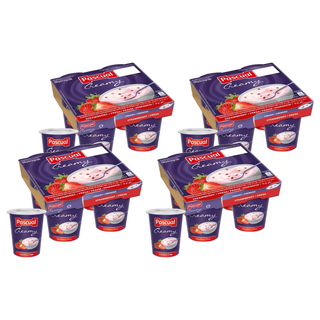 Pascual 帕斯夸 Creamy 草莓果粒優格 (125公克x4), 500g, 4組