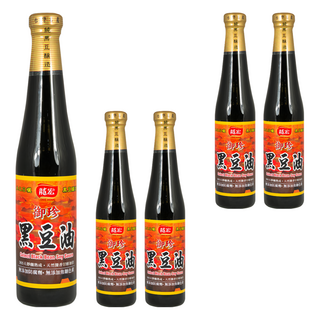 龍宏御珍黑豆油, 365天靜釀熟成, 天然醬香甘醇加倍, 無添加防腐劑, 無添加焦糖色素, 420ml, 5瓶