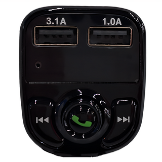 DTAudio 車用藍芽撥放器，雙USB充電 3.1A+1.0A, HY-82, 黑色