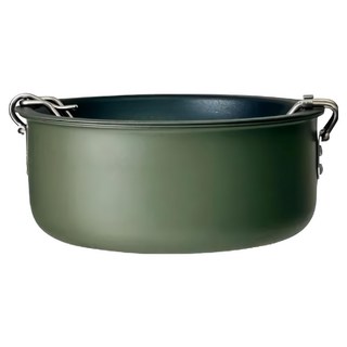 SADOMAIN 仙德曼 戶外露營不沾子母鍋/早餐鍋 IH爐可用鍋 附收納網袋, 綠色, 1個