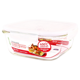 LocknLock 樂扣樂扣 第二代耐熱玻璃保鮮盒 C8 方形, 白色 750ml, 1個