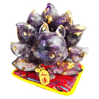 貴人狐仙擺件（虎眼石）, 1個