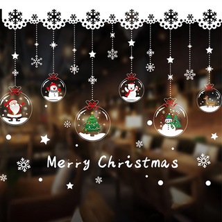 聖誕靜電貼 Set 2個 PVC靜電膜 聖誕裝飾, 多色