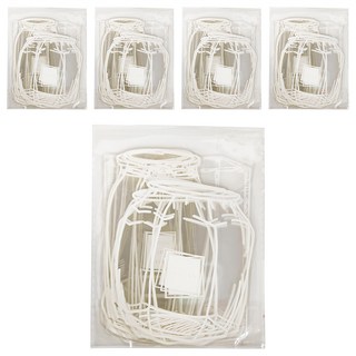 A-ONE DIY壓花書籤 真花壓花 產品尺寸14.5 x 10.5 CM, 插花瓶 白色, 5包