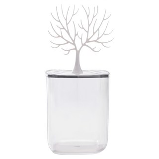 iSFun 自然生機 透視收納防塵棉花牙籤飾品盒, 鹿角, 1個