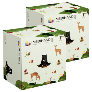 MEDIHAND 美恆 PVC透明手套 彩繪 L號, 50個, 2盒