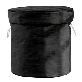大容量快速收納牛津布束口袋桶 雙側加粗棉繩設計 面料防潑水 可收納玩具雜物, 黑色, 1個