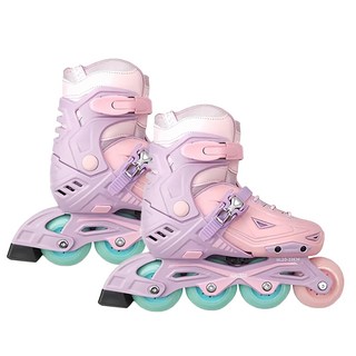 SUCCESS 成功 兒童2代初階教學直排輪 S0490, 粉色, M(20~22cm), 初學適用, 1雙