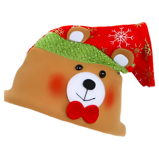 摩達客 耶誕派對可愛熊聖誕帽, 可愛熊 多色, 1個