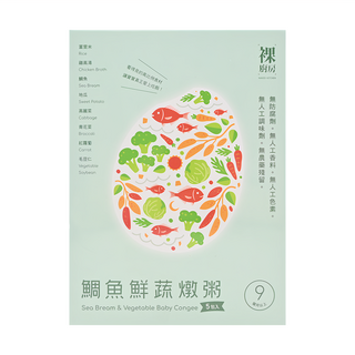 裸廚房 大寶寶粥 5包 - 嚴選在地食材 安心食用 可常溫保存 方便外出攜帶, 鯛魚鮮蔬, 800g, 1盒