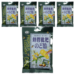 綠得 蜂膠枇杷喉糖, 舒緩喉嚨不適, 草本清涼喉糖, 100g, 5袋