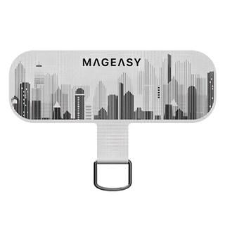 MAGEASY Strap Card Motion Edition 隨型掛繩片, 首都 灰色 + 黑色 + 白色, 1個