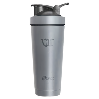 FUJI-GRACE 富士雅麗 寬口陶瓷噴層保溫搖搖杯 750ml, 耐酸鹼, 附攪拌球, 翻蓋直飲口, 月光灰, 1個