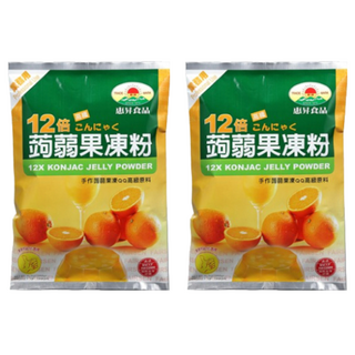FAIRSEN 惠昇食品 12倍蒟蒻果凍粉, 台灣製造，品質安心, Q滑有彈性，清爽可口, 1kg, 2包