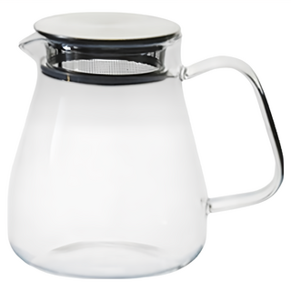 JAR嚴選 韻茶鋼蓋 + 耐熱高硼硅水果花玻璃壺, 800ml, 透明色, 1個