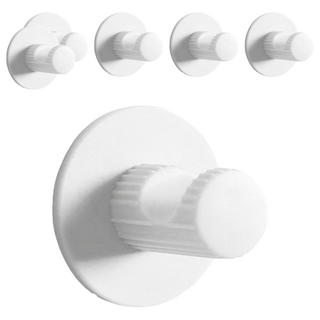 免釘牆北歐風簡約無痕掛勾 可承重3kg 加厚黏膠, 白色, 6個