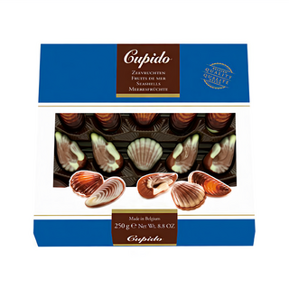 Cupido 酷比特 貝殼榛果夾心巧克力, 大理石紋牛奶巧克力, 250g, 1盒