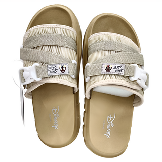 BORUI 柏睿鞋業 大人款 可調式織帶造型休閒拖鞋, 奶茶色, 230mm