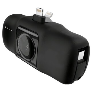 Timo Lightning直插式3合1口袋行動電源, TIMO-03L, 黑色