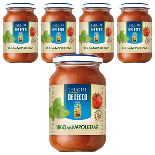 DE CECCO 得科 拿坡里義大利麵醬 400g, 100% 義大利番茄製成, 5罐
