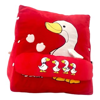 AllBeMine 歐比邁 白鵝三角靠枕 司麥鵝, 紅色