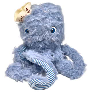 Bunnies by the Bay 海洋夥伴系列 藍色 絨毛/填充玩具, 1個, 章魚奧喬, 22.8cm