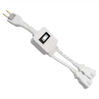 Mayka 明家 1對2轉接線 SP-202S-30 2孔1開關2插座, 30cm, PS-202S, 1組