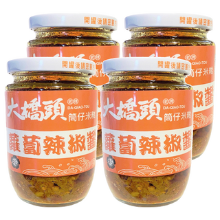 大橋頭 蘿蔔辣椒醬，手工製做，不添加防腐劑, 330g, 4罐