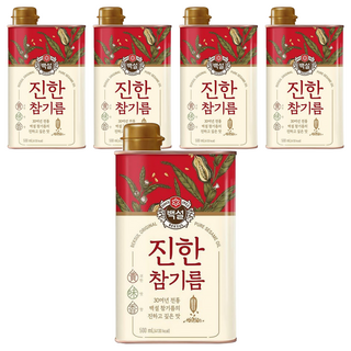 CJ BEKSUL 白雪 芝麻油，500毫升, 500ml, 5瓶