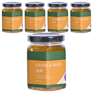 GREEN&SAFE 永豐餘生技 油蒜 蒜花 蒜頭 台灣產, 150g, 5罐