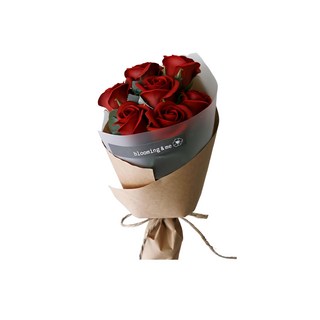 BLOOMING&ME 香皂玫瑰花束 Set 7入, 紅色, 1件