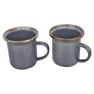 BAREBONES 迷你琺瑯杯組 4oz (118ml) 2入, 石灰色, 琺瑯 石灰色, 1組