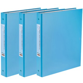 ECO Chungwoon 環保3孔 D型 A4活頁夾 3公分厚, 天空色, 3本