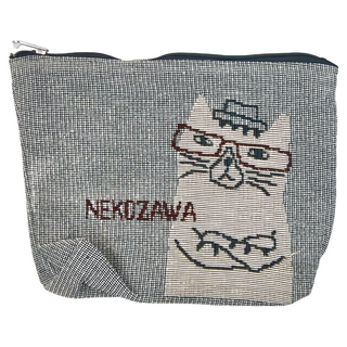 kUSUgURU JAPAN 日本眼鏡貓 NEKOZAWA 貓澤系列 Gobelin 編織設計小物萬用收納包