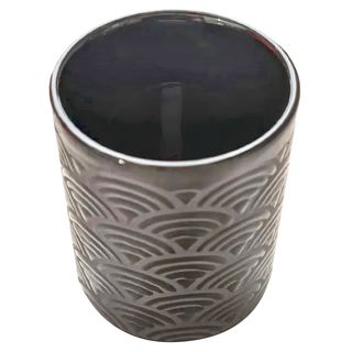 佐和陶瓷 海波手握杯系列 日本製陶瓷杯 - 天目手握杯, 黑海波, 1個