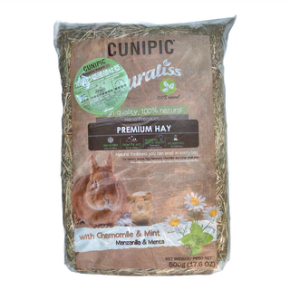 Cunipic 頂級甘菊薄荷牧草, 500g, 100%純天然牧草，含德國洋甘菊、乾薄荷, 1包