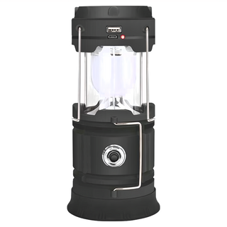 新錸家居 三代升級可拆換鋰電池充電 LED太陽能COB伸縮露營燈2個組, 黑色, 1組