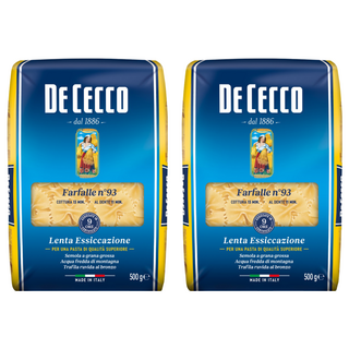 DE CECCO 得科 大蝴蝶結麵 NO.93 堅持傳統製麵法 彈牙口感, 500g, 2包