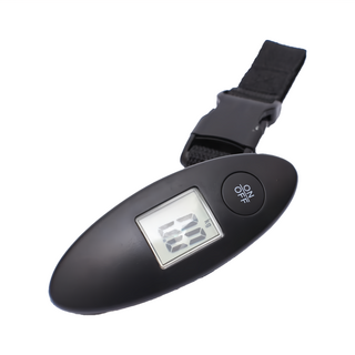 行李秤 ABS材質 尺寸10*3.5*2.6cm 重量50g 行李秤重, 黑色, 1個