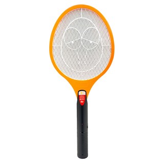 SUPERCELL 超電王 3層網面電池式電蚊拍, 品質保證, 節能環保, 安全可靠, 22cm, 橘色 + 黑色, 1支