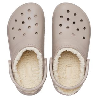 ego life 愛心配飾柔軟毛絨可拆卸EVA增高厚底拖鞋洞洞鞋, 35-36, 卡其色, 1雙