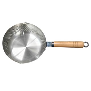 日式兩用木柄牛奶雪平鍋，精緻仿木紋防燙把手，食品級304不鏽鋼多層複合壓鑄，輕巧耐用, 20cm, 顏色隨機, 1個