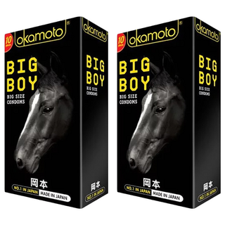 okamoto 岡本 Big Boy大黑馬保險套 口徑54mm, 10入, 2盒