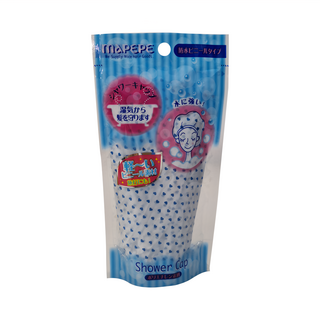 MAPEPE 舒適輕薄浴帽 特殊防水層 邊緣加寬設計 彈性鬆緊帶, 藍心-857245, 1個